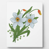 チューリップと水仙の花 フォトプラーク (正面)