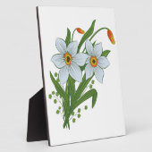 チューリップと水仙の花 フォトプラーク (側面)