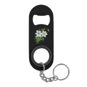 チューリップと水仙の花 黒背景 キーホルダー栓抜き (裏面)