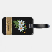 チューリップと水仙 ゴールド 名入れ ラゲッジタグ (裏面横)