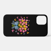 チューリップと蝶々のiPhone / iPadケース Case-Mate iPhoneケース (裏面 (横))
