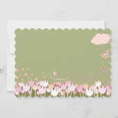 チューリップと蝶の招待状 招待状 (裏面)