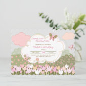 チューリップと蝶の招待状 招待状 (スタンド正面)