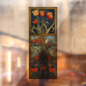 チューリップと鳥のサンキャッチャーのウィンドウにしがみつく ウィンドウサイン (シート2)