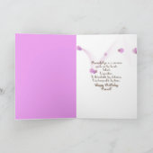 チューリップのある窓に降る誕生日の雨 カード (内部)