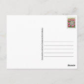 チューリップのはがきのかわいいグレー猫 ポストカード (裏面)