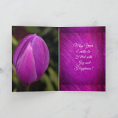 チューリップのイースターカード サンキューカード (内部)