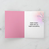 チューリップのイースターホワイトバニー カード (内部)