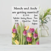 チューリップのウェディング 招待状 (スタンド正面)