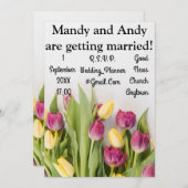 チューリップのウェディング 招待状 (正面/裏面)