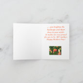 「チューリップのカラフル庭」、マザーズ・デイ・カード カード (内部)