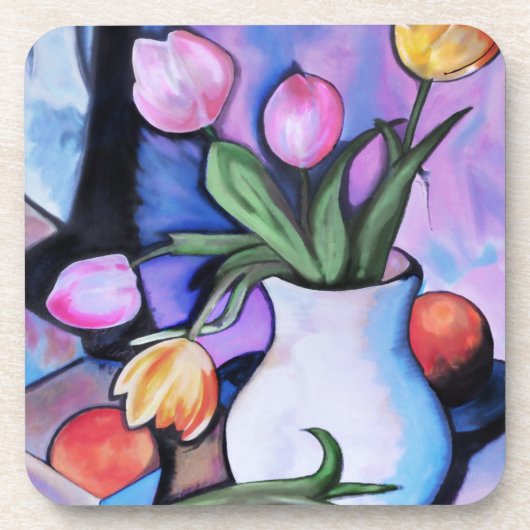 チューリップのコースターセット6 コースター (正面)