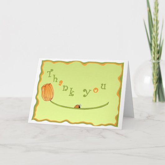 チューリップのサンキューカード サンキューカード (正面)
