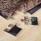 チューリップのデザインの印刷ブロック1875年(切り分けられた木) ジグソーパズル (側面)