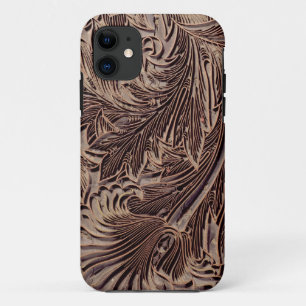 チューリップのデザインの印刷ブロック1875年(切り分けられた木) iPhone 11 ケース