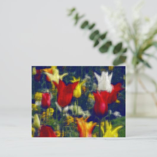 チューリップのデジタル効果スタイル"impression" シーズンポストカード (スタンド正面)