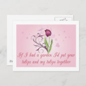 チューリップのバレンタイン葉書 シーズンポストカード (正面/裏面)