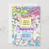 チューリップのベイビーシャワー招待状（フローティング効果） 招待状 (裏面)