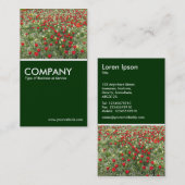 チューリップのベッドダークグリーン 名刺 (正面/裏面)