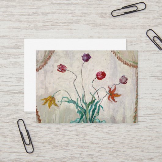 チューリップのボウル・バイ・フローリン・ステティハイマー 名刺 (正面/裏面インサイチュ)