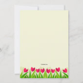 チューリップのボーダー写真の招待状 招待状 (裏面)