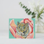 チューリップの中絵画のマウス ポストカード (スタンド正面)