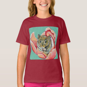 チューリップの中絵画のマウス Tシャツ