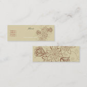 チューリップの入れ墨のプロフィールカード(砂) スキニー名刺 (正面/裏面)