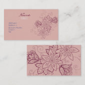 チューリップの入れ墨の名刺(上がりました) 名刺 (正面/裏面)