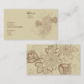 チューリップの入れ墨の名刺(砂) 名刺 (正面/裏面)