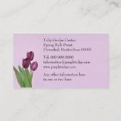 チューリップの園芸の名刺 名刺 (裏面)