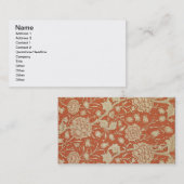 チューリップの壁紙のデザイン1875年 名刺 (正面/裏面)