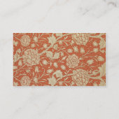 チューリップの壁紙のデザイン1875年 名刺 (裏面)