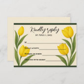 チューリップの夢想 RSVP カード (正面/裏面)