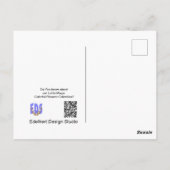 チューリップの女性編み物 マグ 誕生日ポストカード ポストカード (裏面)