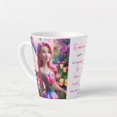 チューリップの妖精 カフェラテマグ (左アングル)