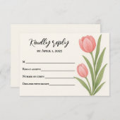 チューリップの宝 招待状返信カード 出欠カード (正面/裏面)