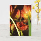 チューリップの挨拶状 カード (黄色い花)