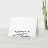 チューリップの挨拶状 カード (裏面)