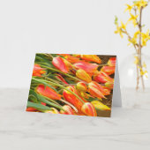 チューリップの挨拶状 カード (黄色い花)