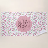 チューリップの方が生活が良い – パターン ビーチタオル (正面)