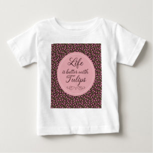 チューリップの方が生活が良い – パターン ベビーTシャツ