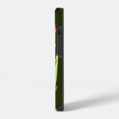 チューリップの春のモノグラム iPhoneケース (左側面)