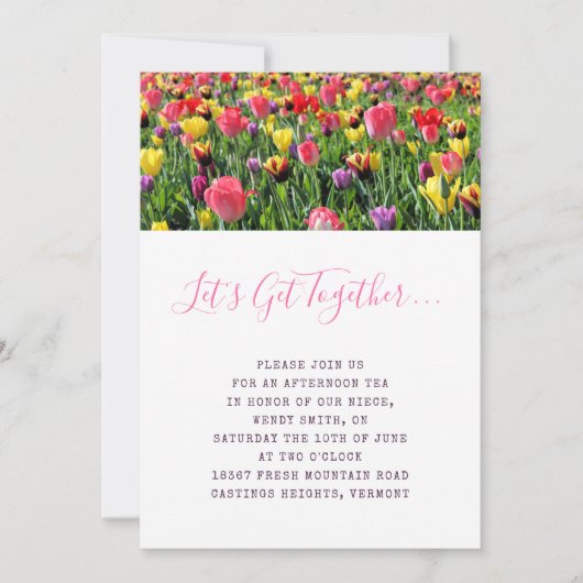 チューリップの春の祭典 招待状 (正面)