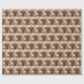 チューリップの束をバスケットに ラッピングペーパー (フラット)