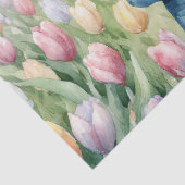 チューリップの牧草地のイースターバニー 薄葉紙 (詳細)