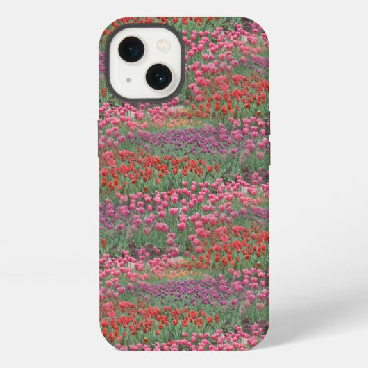 チューリップの畑 iPhoneケース (裏面)