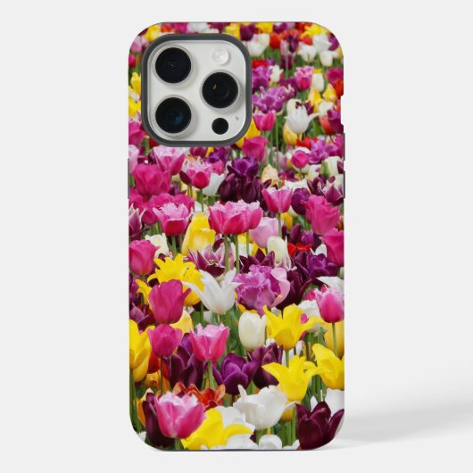 チューリップの畑 iPhoneケース (裏面)