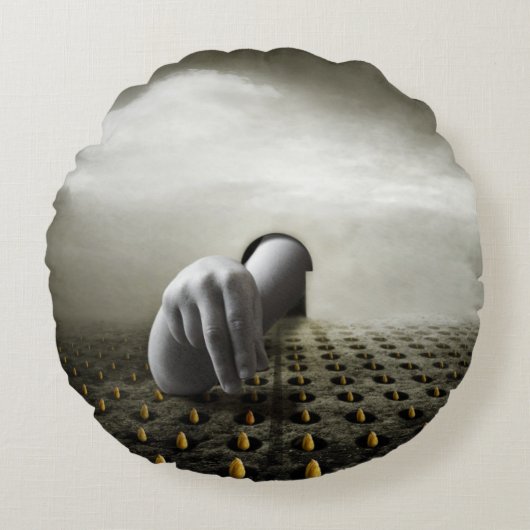 チューリップの盗人2013年 ラウンドクッション (正面)