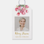 チューリップの種封筒 追悼式 記念  ギフトタグ (裏面)